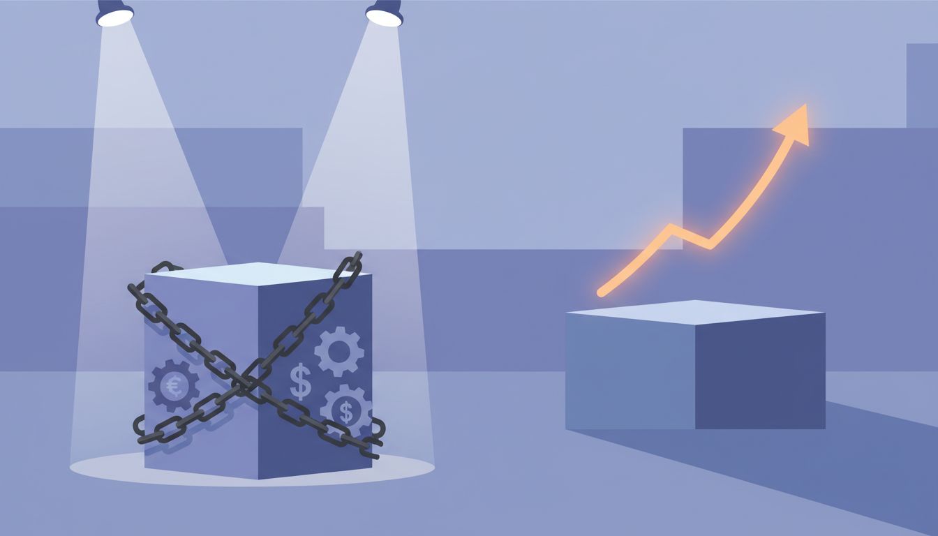 Illustration showing the financial burden of first place versus the freedom of second place