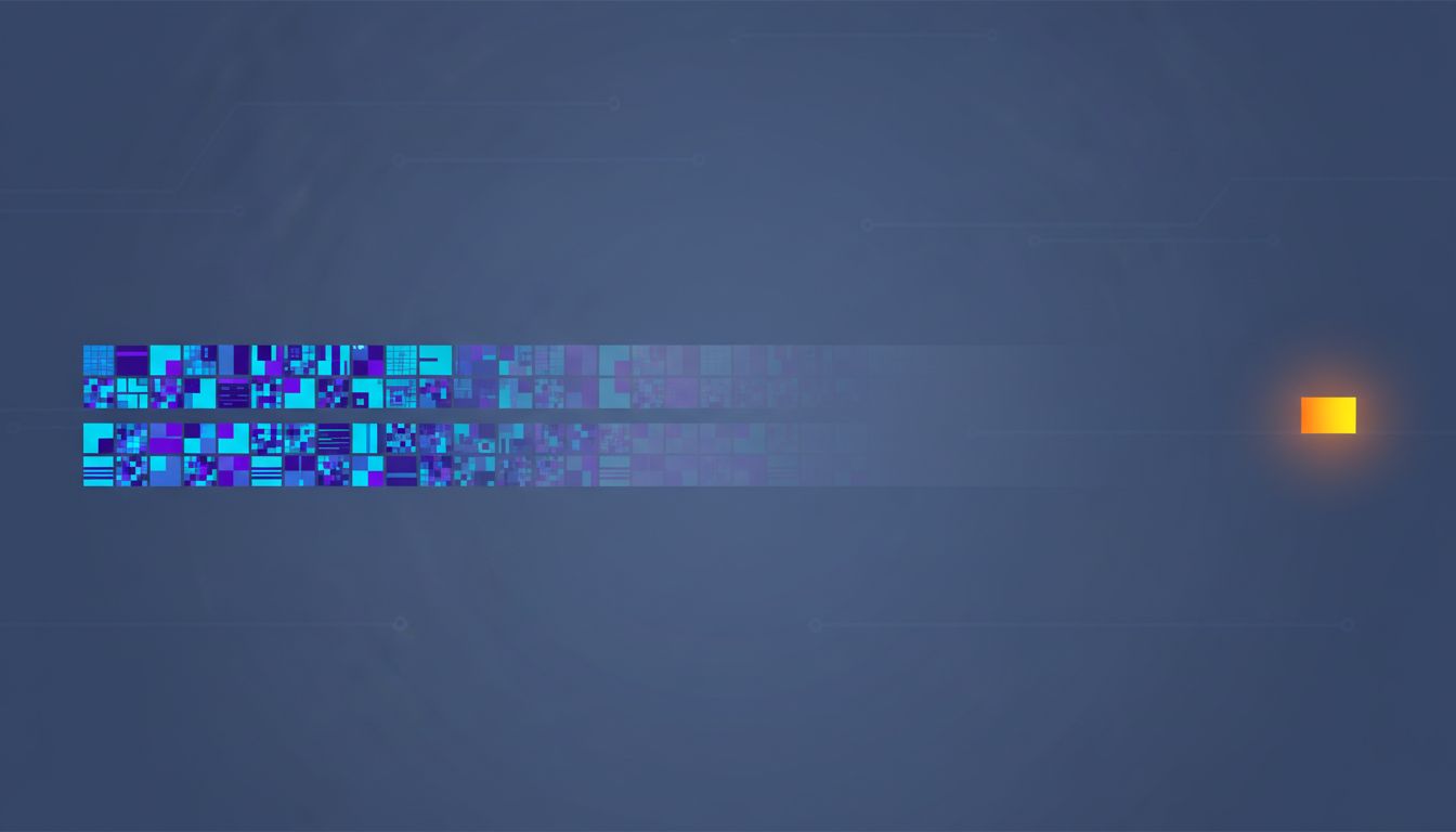 Visualization of an AI context window showing how a user's question occupies a tiny portion compared to system scaffolding