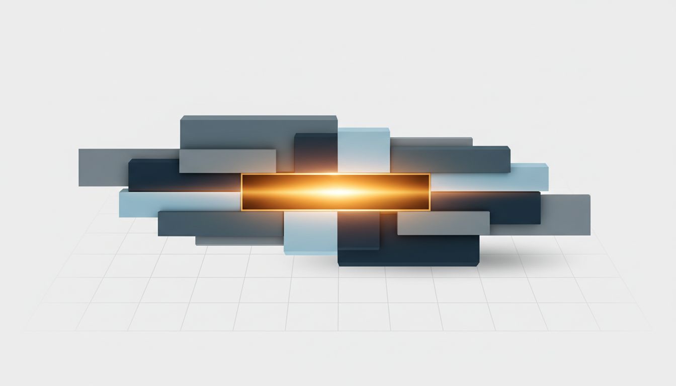 Abstract illustration of a daily schedule with one time block glowing brighter than the rest