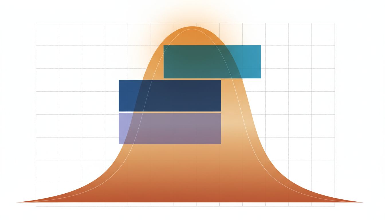 Diagram showing a cognitive energy curve with meeting blocks overlapping the peak