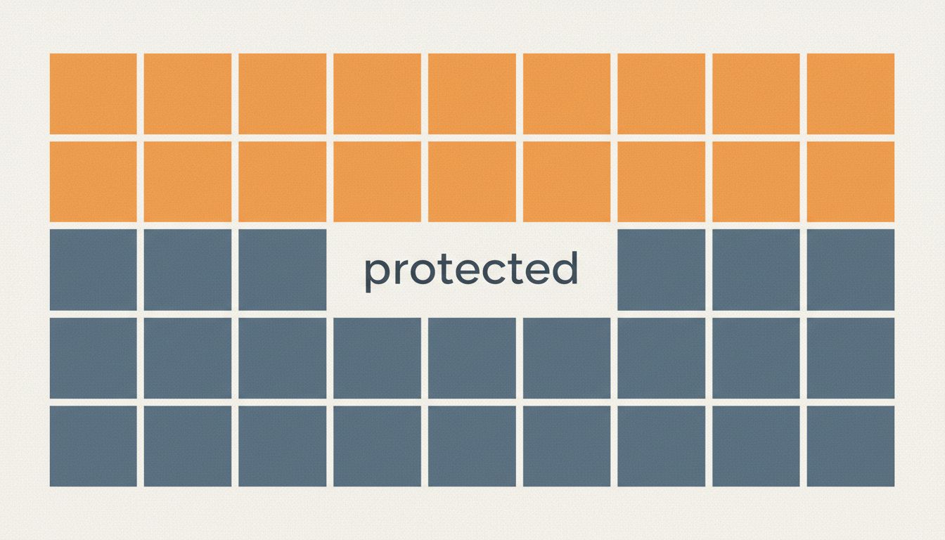 A calendar grid with morning hours highlighted in warm amber light, representing protected focus time