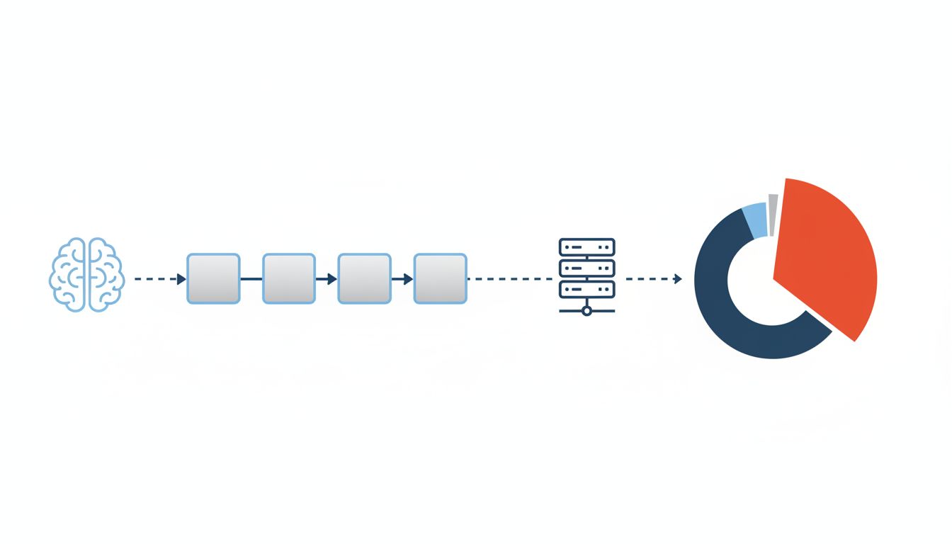 Diagram contrasting a developer's intuition about code performance versus the actual measured runtime distribution
