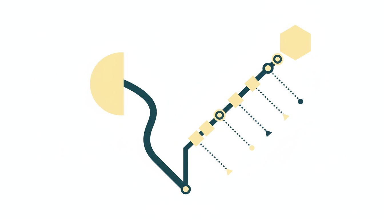 Diagram of two paths: one smooth but opaque, one longer but clearly mapped with honest milestones