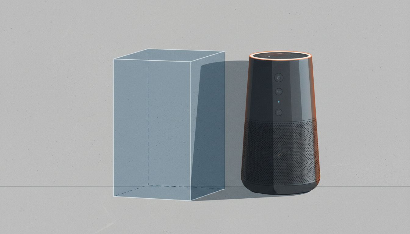 An empty product box casting a detailed shadow of a finished product, representing the idea of selling something before it exists