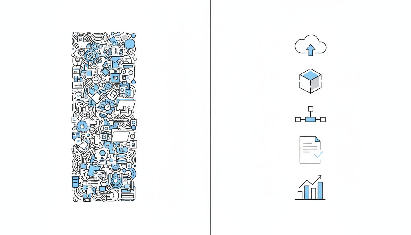 Side-by-side comparison of a long overwhelming task list versus a short deliberate task list