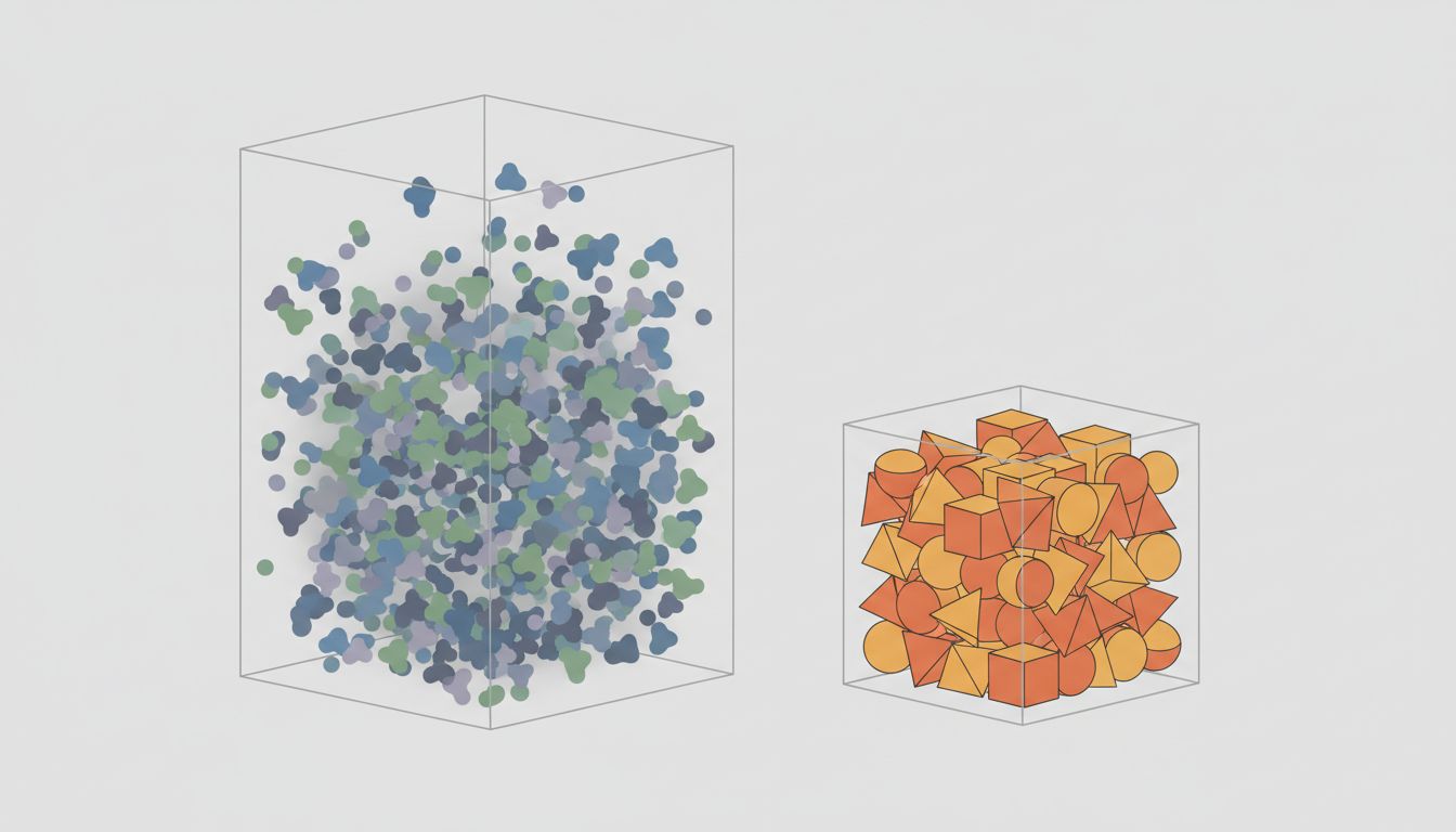 Diagram comparing work in a large time container versus a constrained time container