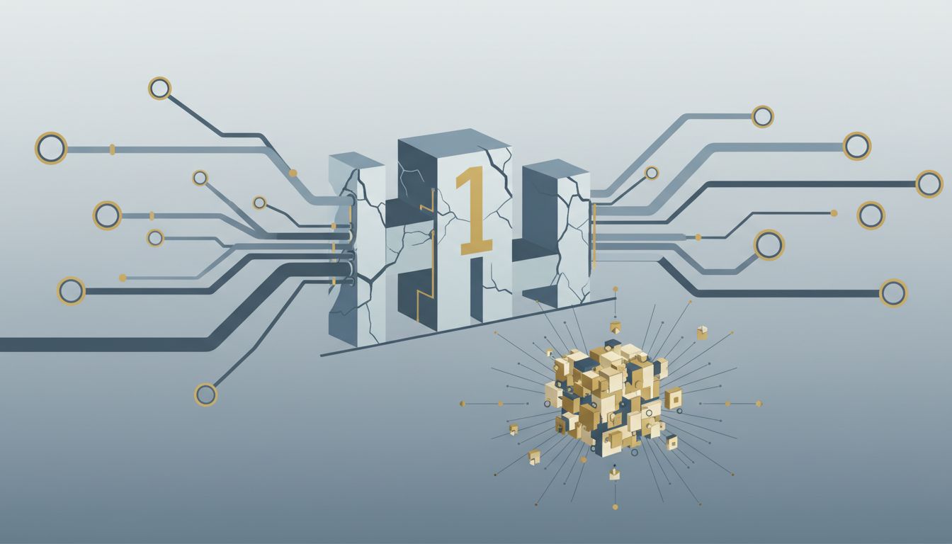 Abstract illustration contrasting first and second place market positions, with second place depicted as more structurally sound and efficient