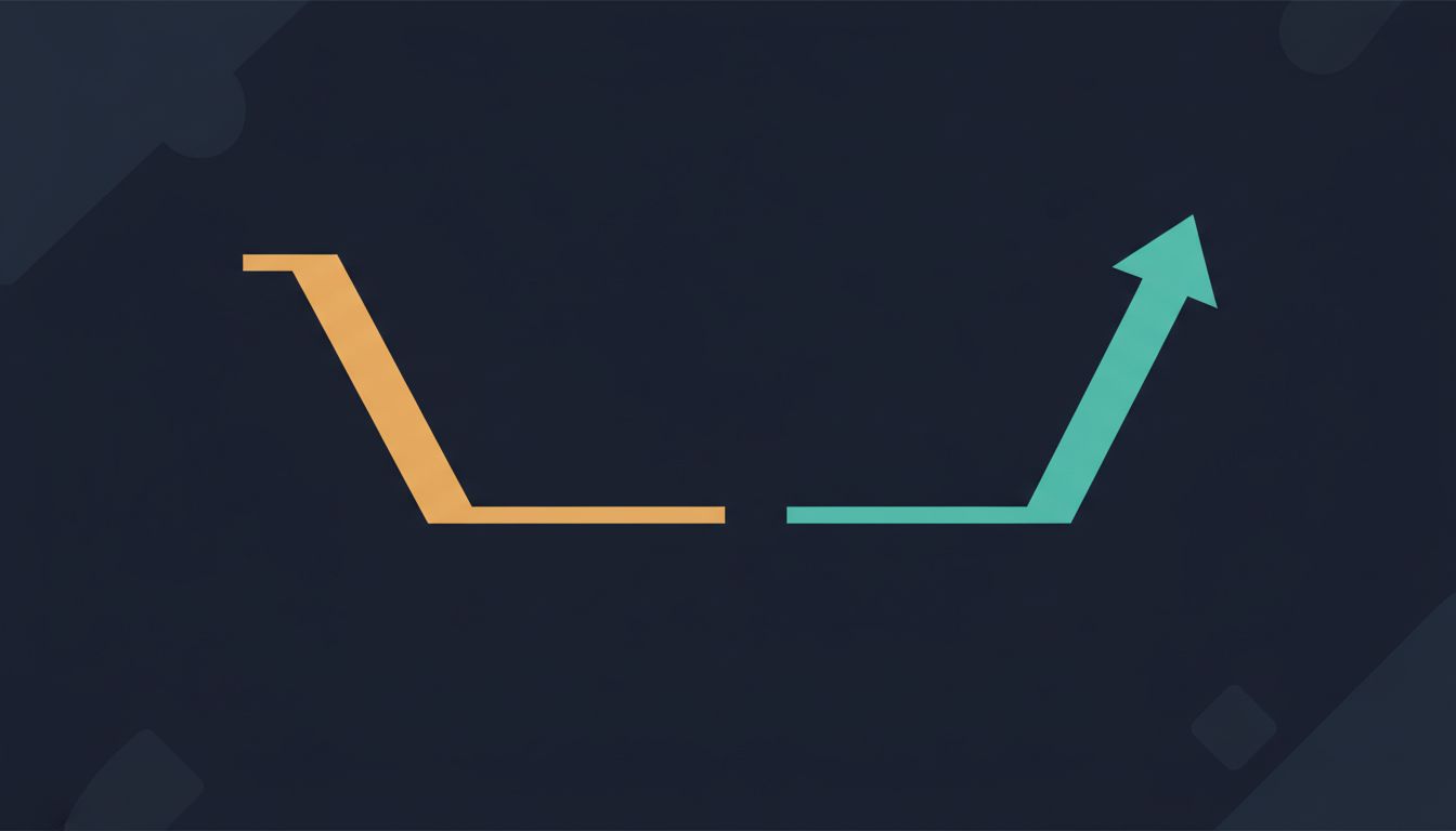 Two growth curves: one that rises fast and stalls, one that stays flat then rises steeply and sustainably