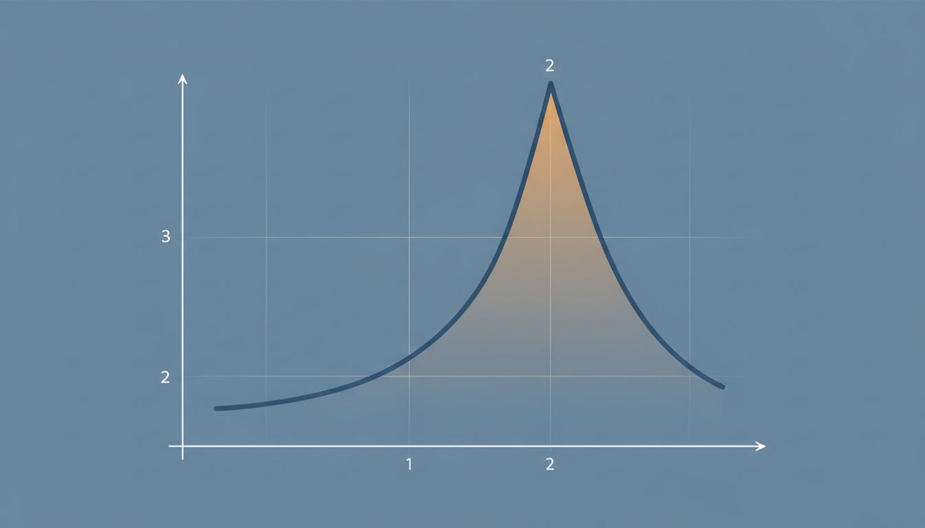 Abstract curve graph showing profitability peaking at second place rather than first