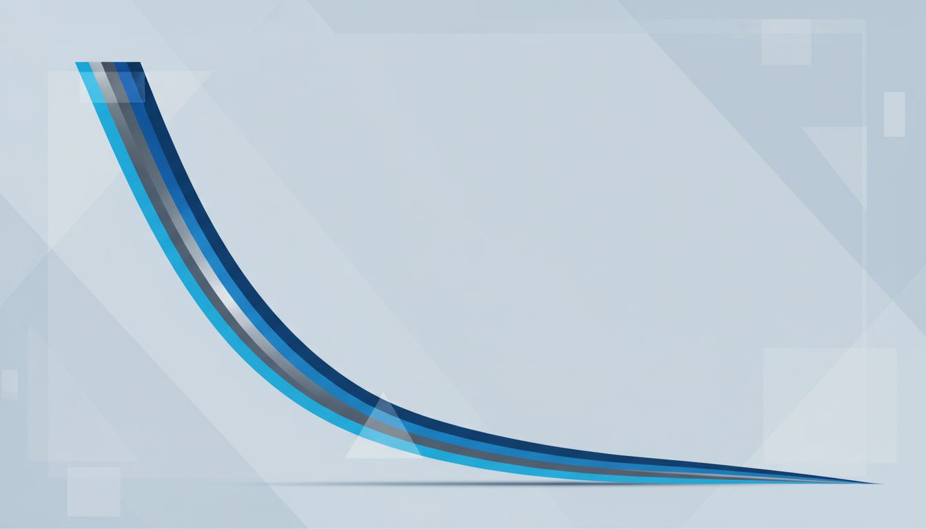 Abstract illustration of a cost curve dropping toward zero but never reaching it