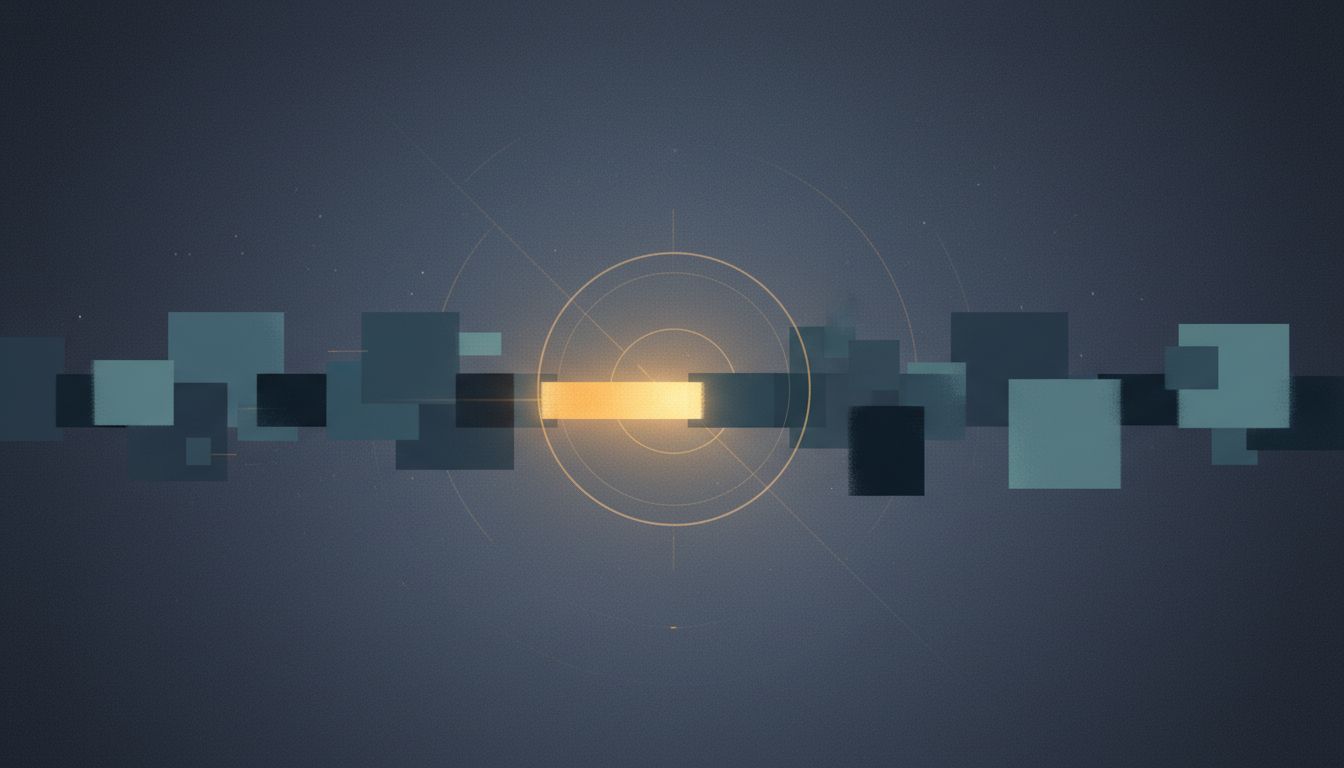 A timeline of dense meeting blocks with a single luminous gap between them