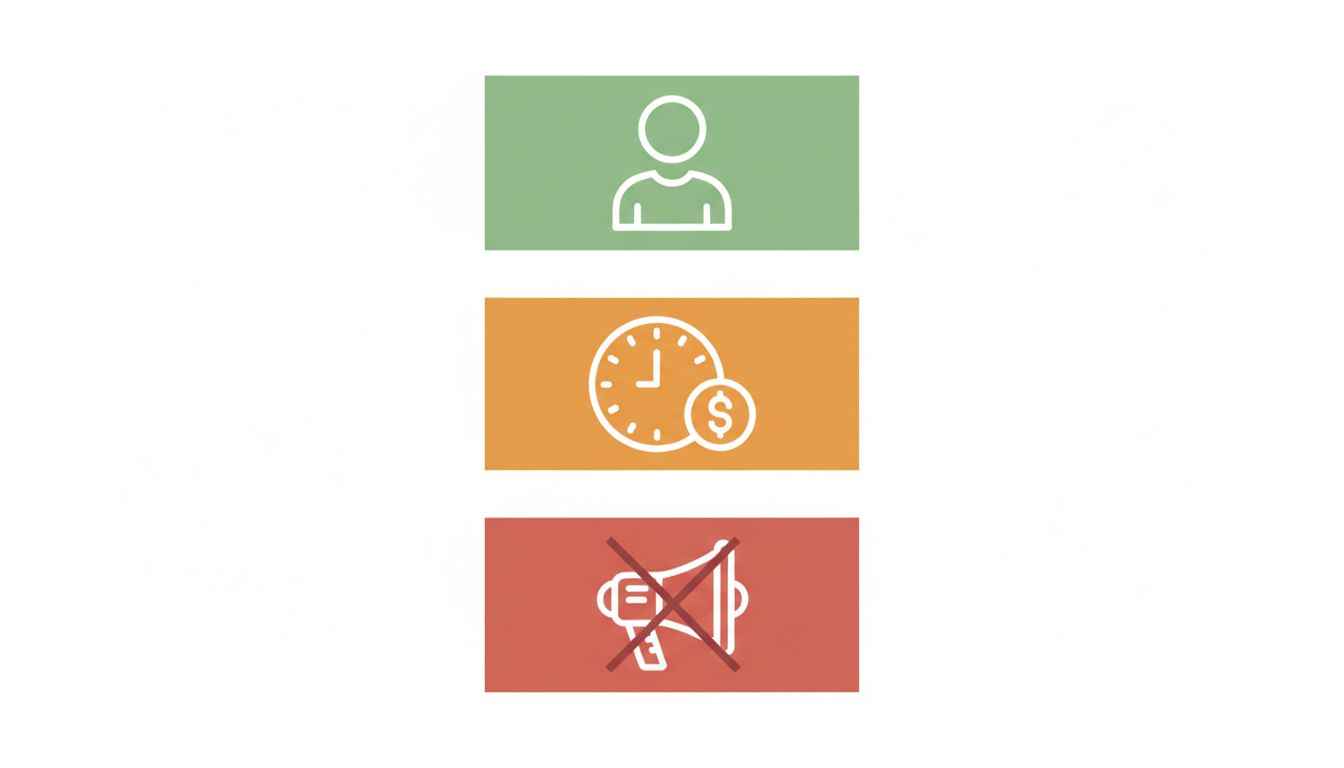 Diagram showing three tiers of notifications: person-specific, algorithmic urgency, and marketing, with color coding for each priority level