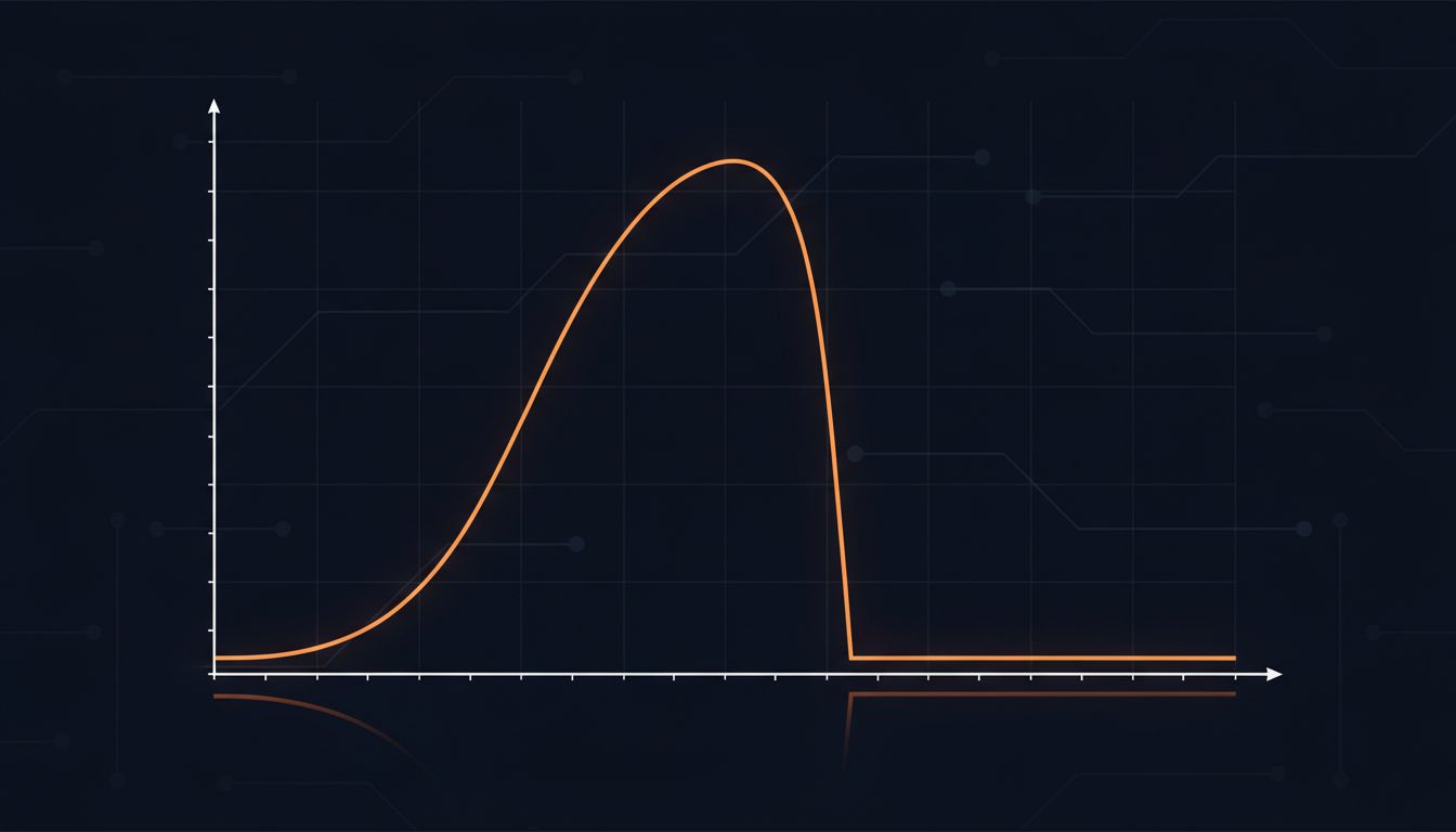 Graph showing TCP congestion window growing, dropping sharply at packet loss, then recovering